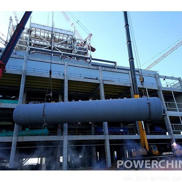 【電廠】鄭州豫能熱電項目兩臺機組的加熱器吊裝工作全部完成