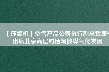 【壓縮機】空氣產品公司執行副總裁康寧出席北京高層對話暢談煤氣化發展