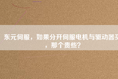 東元伺服，如果分開伺服電機與驅動器買，那個貴些？