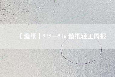 【造紙】2.12—2.16 造紙輕工周報