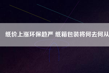 紙價上漲環保趨嚴 紙箱包裝將何去何從