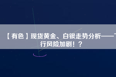 【有色】現貨黃金、白銀走勢分析——下行風險加?。?？