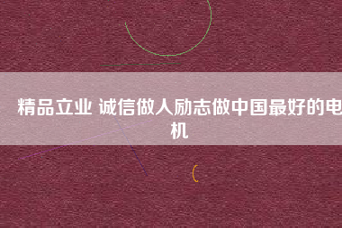 精品立業 誠信做人勵志做中國最好的電機
          