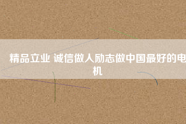 精品立業 誠信做人勵志做中國最好的電機
          