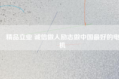 精品立業 誠信做人勵志做中國最好的電機
          