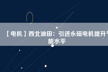 【電機】西北油田：引進永磁電機提升節能水平
          