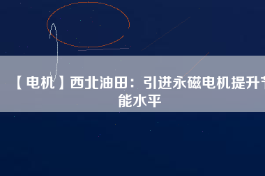 【電機】西北油田：引進永磁電機提升節能水平
          