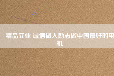 精品立業 誠信做人勵志做中國最好的電機
          