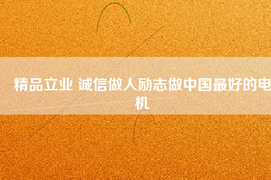 精品立業 誠信做人勵志做中國最好的電機
          