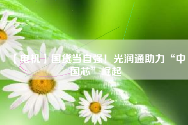 【電機】國貨當自強！光潤通助力“中國芯”崛起